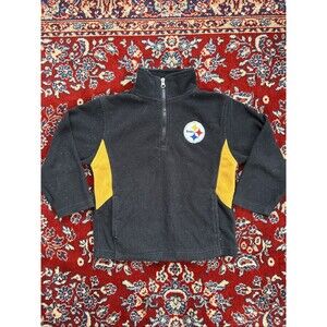 Pittsburgh Steelers NFL Youth Boys 1/4 Zip Fleece Logo Pullover XS